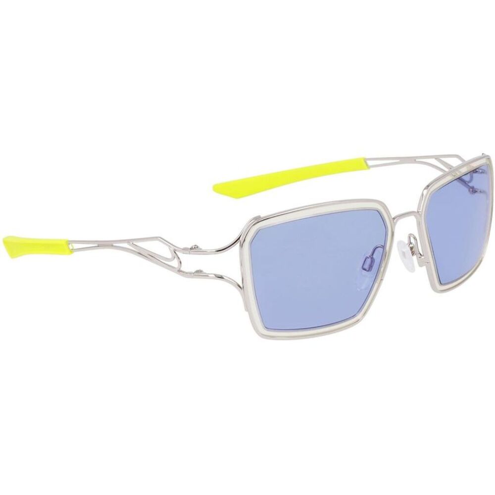 Nike Unisex Adult Square Prism Sunglasses / Silver/Blue/Yellow
